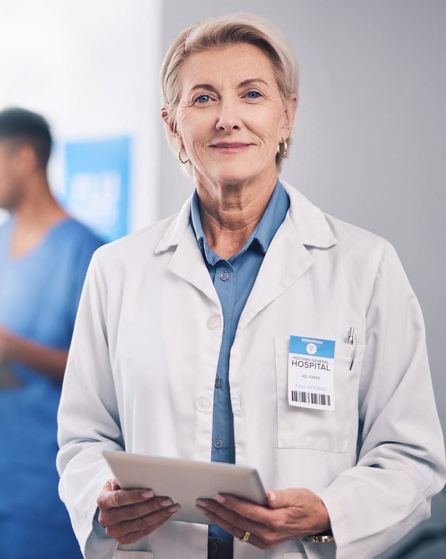 Healthcare professionals in discussion