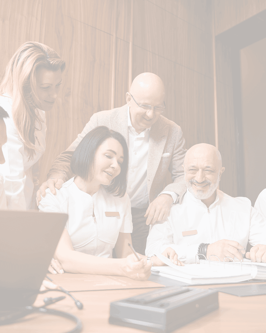 Senior colleagues in discussion